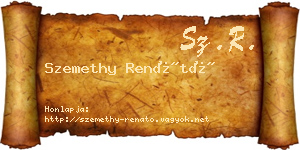 Szemethy Renátó névjegykártya