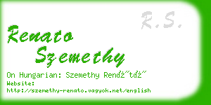 renato szemethy business card
